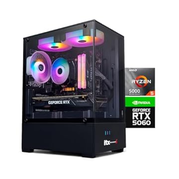 PC Gamer ITX Arena, Ryzen 5 5500, NVidia GeForce RTX 5060 8GB, Ram 16GB, SSD 1TB, Gabinete Gamer