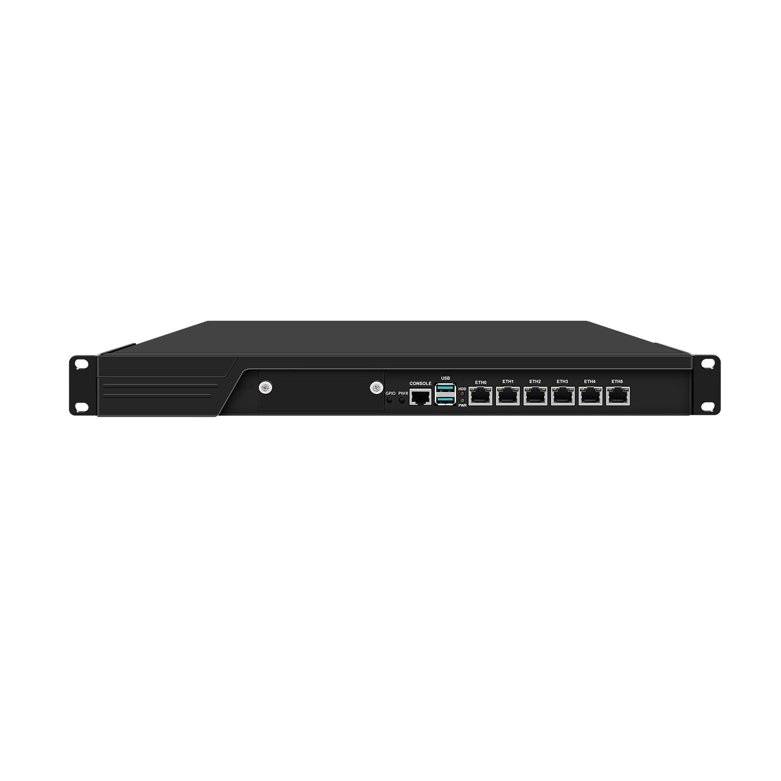 1U Rack Firewall Appliance with Redundancy Power Supply, PFSense, Mikrotik, OPNsense, VPN, I3 12100, RJ65, 6 x 2.5GbE LAN, Support 19-24V DC, Dual Power, 32G RAM, 128G SSD