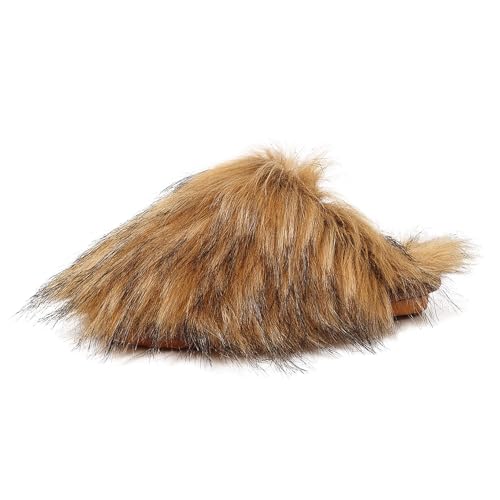 Women's Fluffy Faux Fur Slippers Furry Soft Plush Home Slippers Indoor Outdoor Non-Slip Slippers