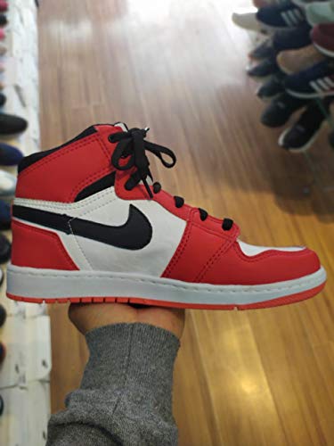 Tênis Masculino Basquete Air Jordan One Vermelho & Branco (38)