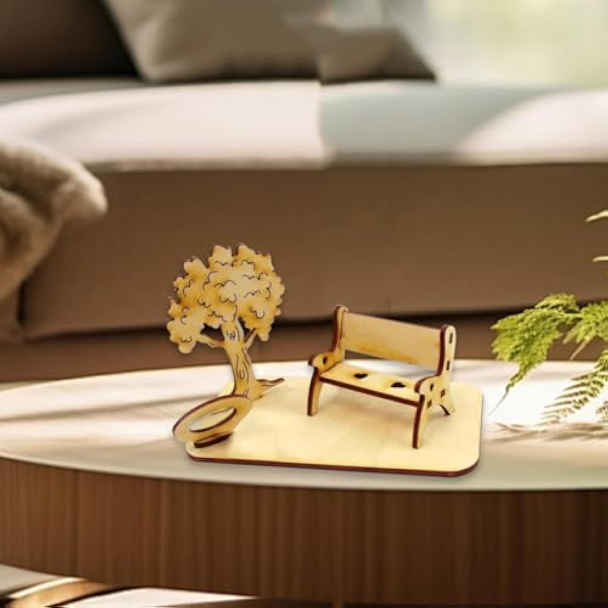 DIY Garden Tree Bench Ornament Miniature Garden Tree Figurine