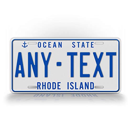 SignsAndTagsOnline Personalized Vintage Any Text Rhode Island License Plate Custom 1987-1996 Novelty RI Metal Auto Tag