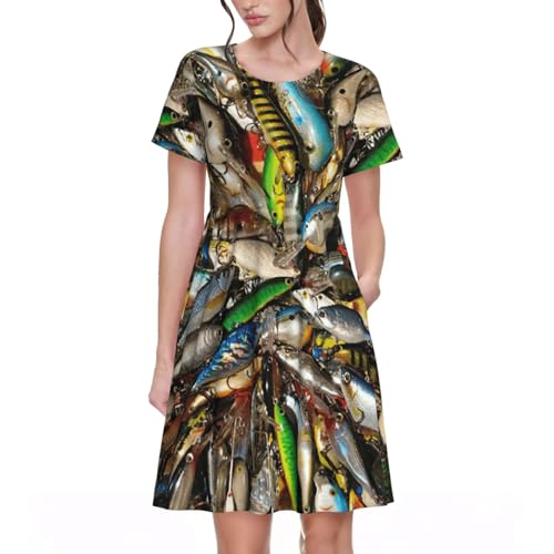 Robe d'été légère motif pêche idéale pour vos balades en bord de mer