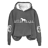 Today 2023 Hoodies For Womens Fall Fashion 2023 Horse Heart Print Crewneck Shirts Causal Fall/Winter Plus Size Tops Outfits Clearance My Orders Lightning Deals of Today