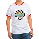 CafePress Power Rangers Angel Grove Gym Men's Ringer T Shirt Men's Vintage Ringer T-Shirt Red/White