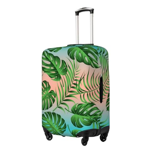 Travel Luggage Cover Spandex Suitcase Protector Bag,Leaves Tropical Double-Sided Printed Fits 18-32 Inch Luggage, Suitcase Sleeve For Kid And Adult,X-Large2
