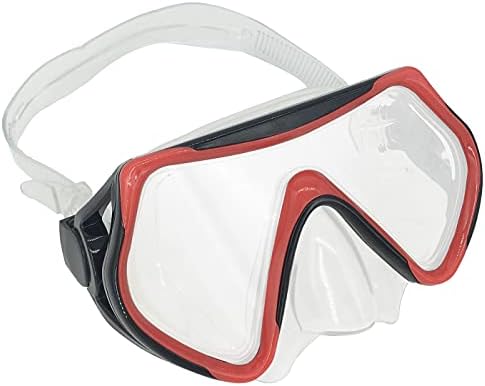Qishi’s Silicone Swimming Goggles Anti-water Anti-fog for Adult (red)