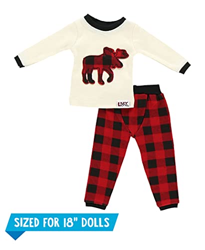 Lazy One Matching Pjs for Kids, American 18-Inch Girl Doll Accessories, Matching Pajama Set3