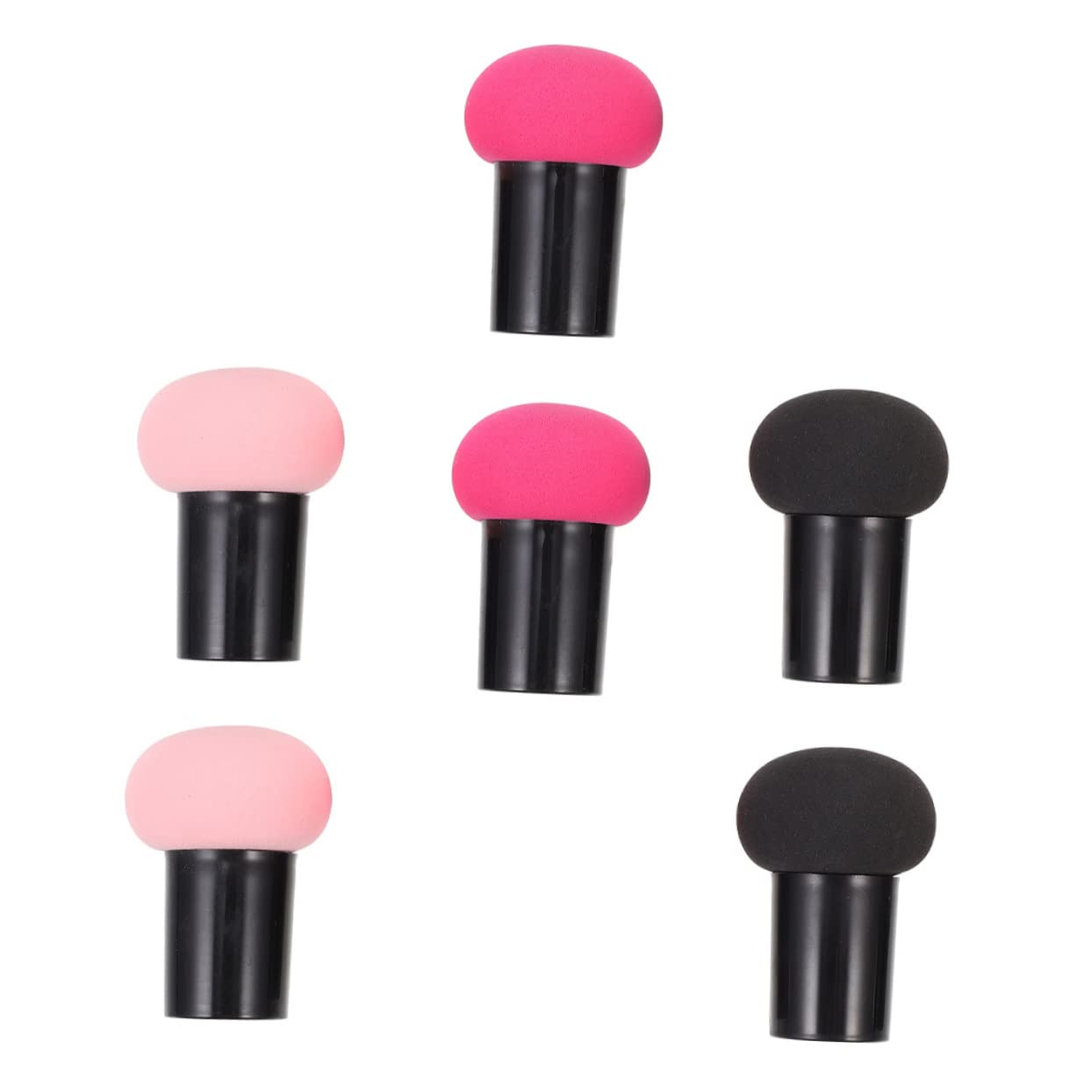 PartyKindom 6Pcs Mushroom Makeup Sponges Dual Use Powder Puff for Liquid Foundation and Material for Home and Salon Use Blending Kit for Women