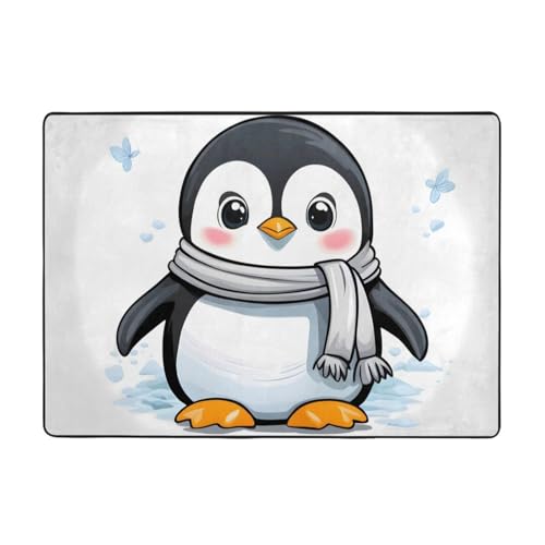 Tapis de sol pingouin doux grand format contre le sol froid 203x147 cm - 2