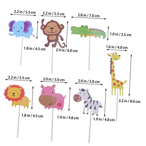 ibasenice 28 Unidades Bolo De Animais Topo De Bolo Animais Animal Escolhas De Bolo De Aniversário To