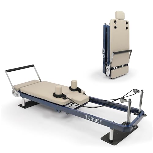 Tone Fitness Foldable Pilates Reformer with Resistance Bands