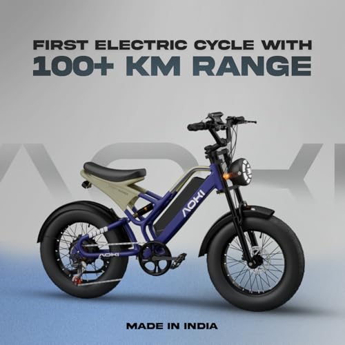 Image of Aoki Street Mamba Electric Bicycle | 48V 250W Motor | 105km Range | 15.8Ah Removable Battery | Dual Suspension | Colour LCD | NFC Smart Unlock | Midnight Blue