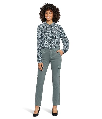 NYDJ Women's Sheri Slim Cargo Hollywood Waistband In Sage Leaf