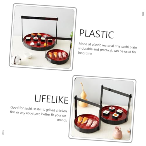 Plato plástico estilo japonés para sushi y aperitivos miniatura 2