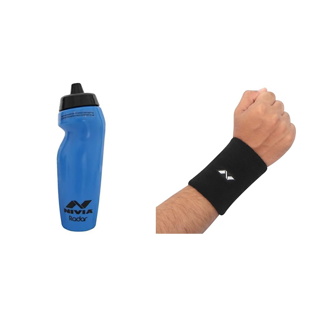 Nivia Radar Sippers Bottle for Sports Cycling, 625ml (Royal/Blue) Wrist Band WB01 (L, Black)-image-15