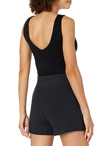 Image of The Drop Womens Sylvie Cotton Blend V-Neck Cropped Sweater Tank
