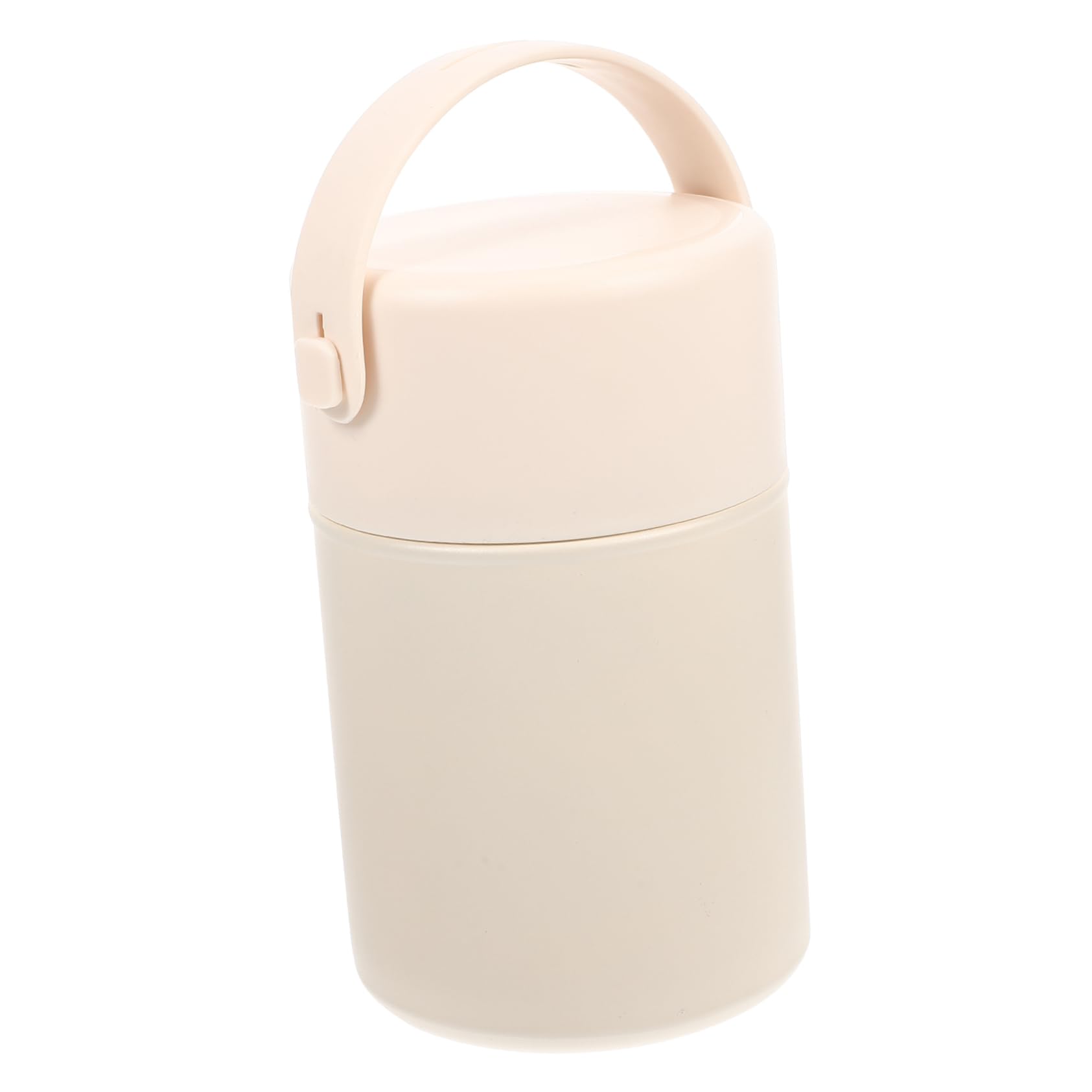 850ml Edelstahl Lebensmittelglas Thermobehälter mit Löffel und Henkel Auslaufsicher und Leicht zu Tragen für Outdoor Aktivitäten in Beige