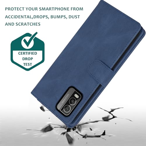Coque Nokia C210 Asuwish XKLLPT Bleu antichoc avec support - 7