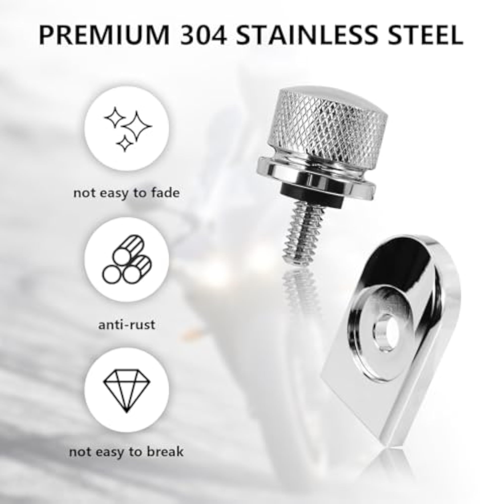 Chrome Seat Bolt Stainless Steel for Harley-Davidson