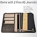 Krozur A5 YKK Zipper Notebook Journal Planner Sketchbook Cover for 5.5 x 8.25 Moleskine Cahier 5 x 8 legal note pads A5 LEUCHTTURM, Pen Loop, Water Resistant Cover, Classy Waxed Canvas, Olive