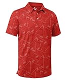 ZITY Men's Golf Shirts Short Sleeve Moisture Wicking Performance Print Patterns Casual Collared Golf Polo Shirt for Men
