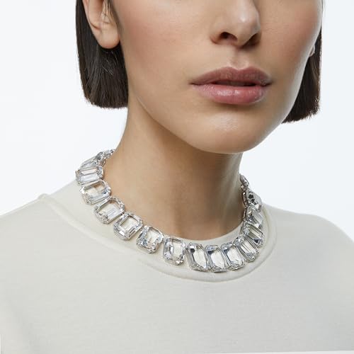 Swarovski Millenia Necklace & Earrings Collection, Clear Octagon Cut Crystal, Rhodium Finish (Extender Sold Separately)4