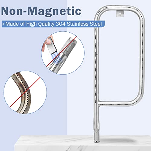 Image of Criditpid 41862 Grill Burner Tube for Weber Q200, Q220, Q2000, Q2200,396000, 396001, 396002, 566002, 53060001, 20.5 Inch 304 Stainless Steel Burner Tube Pipe Replacement Parts for Weber 69956, 60041