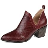 Journee Collection Womens Terri Bootie Wine 7.5 M