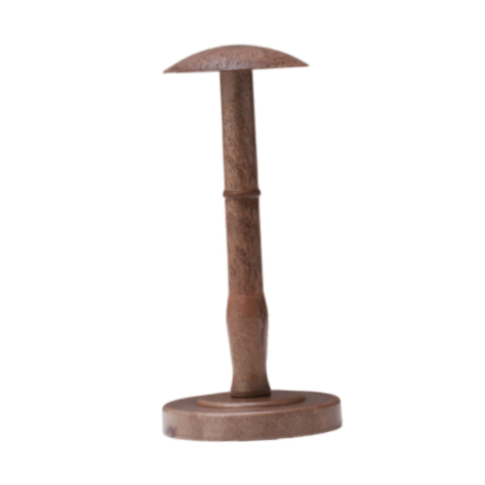 TWISAXC for Creative Retro Wooden Tabletop Table Hat Rack Display Stand With Stable Base For Jewelry And Hats Storage Organizer Earrings Hats Display Holder, wood, 15.5x33cm