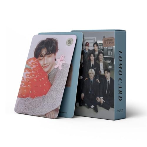 sunlelekz ATEEZ 2026 Seasons Greetings PASTRY SHOP Lomo Cards - 55PCS Kpop Photocards Set Collectible Merch for ATINY Fans (Laser Ver)