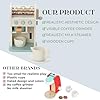 41l 2crlnzl - Toy Coffee Maker for Kids - Wooden Coffee Maker Toy for Imaginative Play - Kids Coffee Maker Playset for Skill Development - Boosts Imagination with Play Coffee Maker Set for Kids - Toy Coffee Maker
