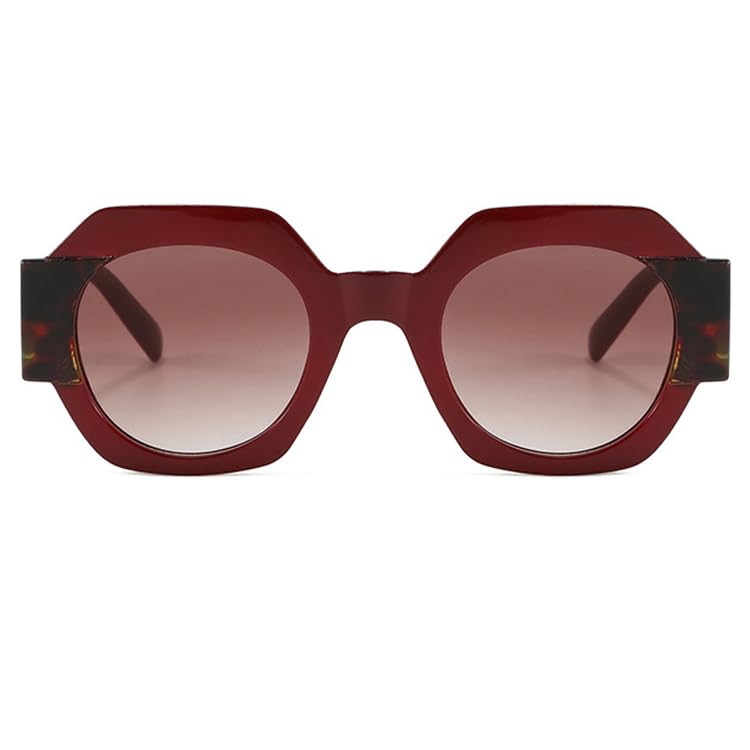 bullabulling Retro Polygon Sunglasses for Women Men Vintage Square Sunglasses Gradient Shades UV400 Punk Sun Glasses2