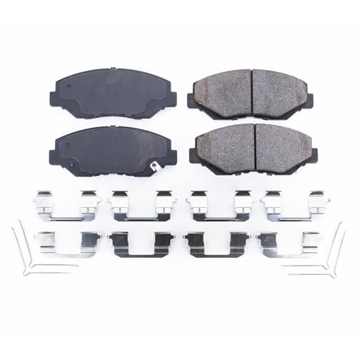 PowerStop Front Brake Pads For Acura ILX 2013-15 |Honda Accord 2003-17 |Civic 2012-20 |CR-V 2002-06 |CR-V 2012-16 |Honda CR-Z 2016 - Z17 Ceramic Brake Pads With Installation Hardware, 17-914