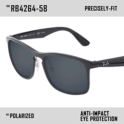 Image of Polarized Replacement Lenses for Ray-Ban Chromance RB4264 58mm Sunglass