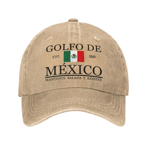 Gulf of Mexico Hat Gulf of Mexico Baseball Cap for Men Women Khaki
