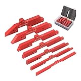 7PCS Router Table Setup Bars, Height Gauge Depth Gauge Woodworking Tool Setup Blocks Set Adjustable Woodworking Carpenter Measuring Tools (Red)