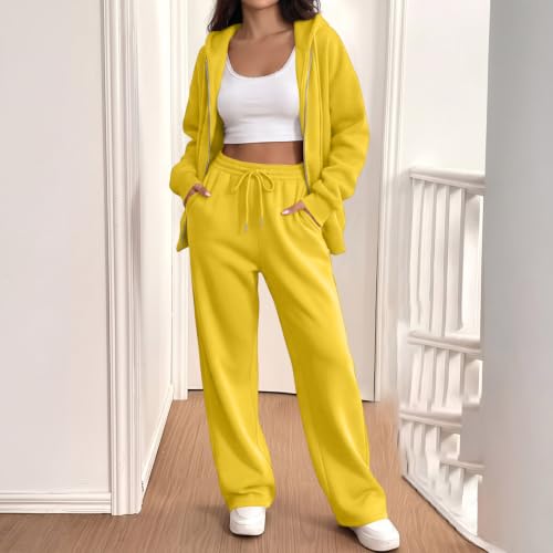 Sweat Suits for Womens 2 Piece Zip Up Hoodies Joggers Pants Sports Sweatset - image 4