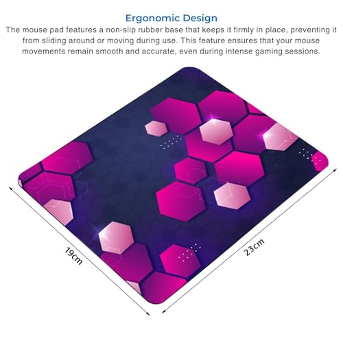 Image of Tuzker Gaming Mouse pad /Computer Mouse Mat for Speed and Precision Operation, Non-Slip Rubber Base, Smooth Cloth Surface for Laser & Optical Mouse, Laptop, MacBook, Notebook, Office-230x190mm (MP-10)