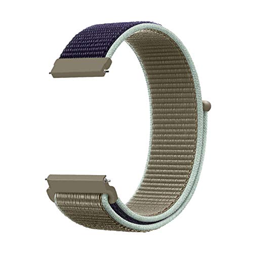 Morsey 20mm Quick Release Watch Band Compatible with Samsung Galaxy watch 3 41mm/Galaxy Watch Active 2 40mm 44mm/Galaxy Watch 42mm//Smart Watch, Nylon Breathable Replacement Sport (Khaki)