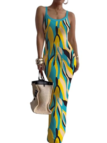 Image of HTD Women Summer Sexy Maxi Bodycon Long Dress Casual Slip Dresses