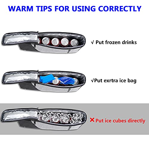 Golf Cooler Bag, Leakproof 6 Pack Can Cooler/ 2 Bottle Wine Coolers, Soft Sports Cooler With Adjustable Shoulder Strap, Lightweight Carry Cooler Bags For Golfing, Fishing, Travel, Outdoor Picnic, Grey #TOP4