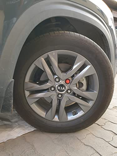 NewClubAuto Cool Red Color Alloy Wheel Nut for i20, Creta, Verna, Seltos, Sonet, Venue, i10 (Pack of 1)