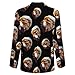 An Eagle-head Fashion Suits Blazer for Men Two Button Dress Tuxedo Jacket Business Party M