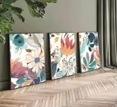 Toile Art Mural Boho Wildflowers peinture abstraite florale et affiche décoration