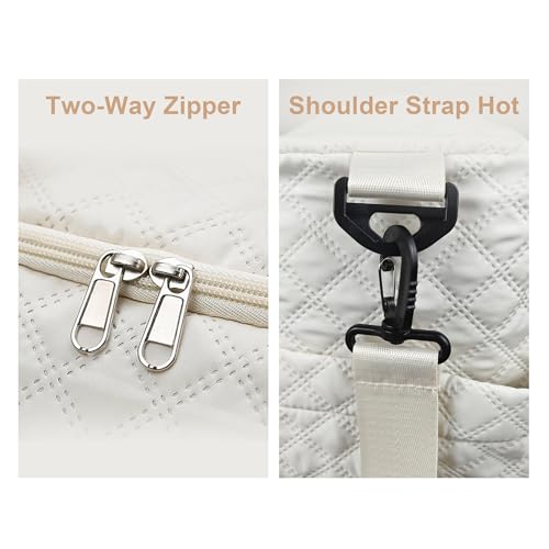 Travel Duffel Bag for Women,Spacious Weekender with Multiple Pockets,Comfortable Shoulder Strap,Ideal for Gym,Hospital & Weekend,Black4