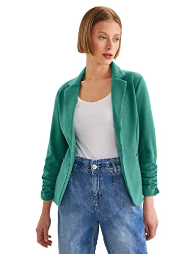 Street One Damen Blazer mit Raffungen, Lagoon Green, 42
