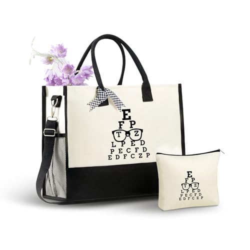 Bolso tote de lona para mujeres con cierre y correa miniatura 1