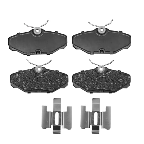 Image of Detroit Axle - Brake Pads for Ford Taurus 1994-2002, Mercury Sable 1994-2000, Lincoln Continental 1993-1994, Ceramic Brake Pads w /Hardware Front and Rear Replacement