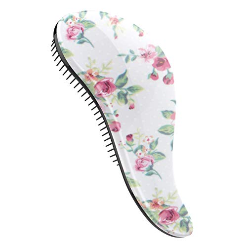 Luxspire Detangling Hair Brush, Anti-Static Hair Scalp Massager Detangler Paddle Hair Comb for Women and Men All Hair Types - Colorful Flower